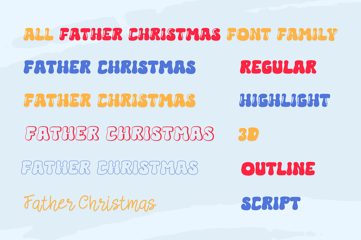 Father Christmas is a groovy font, a Handwritten Font by Brown Cupple (Photo 8 of 13)