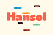 Hansol - Playful Display Sans Font, a Sans Serif Font by Matsero (Thumbnail 1 of 8)