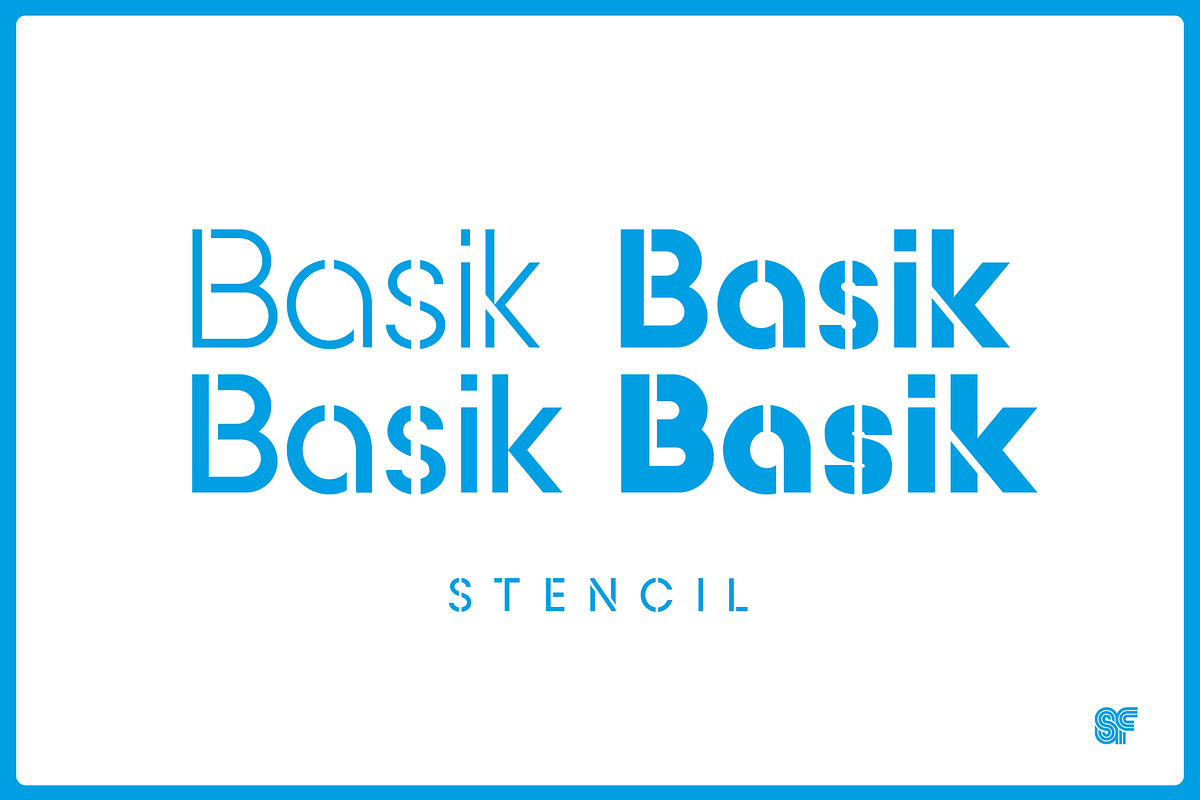 Basik | Sans Typeface | 8 Fonts, a Sans Serif Font by Superfried Font Shop (Photo 2 of 9)
