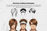 100 Y2K Male Hair Procreate Stamps, a Brush Add-On by Selentaori Studio (Thumbnail 9 of 11)