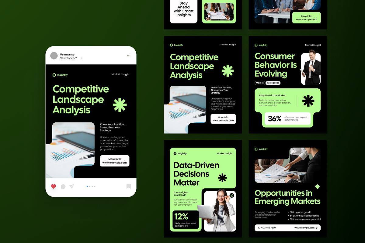 Market Insight Instagram Post, a Social Media Template by Annora Studio (Photo 2 of 6)