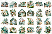 Whimsical Summer Envelope Clipart, an Illustration by Black Bird Studio (Thumbnail 2 of 5)