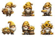 Whimsical Autumn Gnome Clipart, a Seasonal Illustration by CreationArt (Thumbnail 6 of 6)