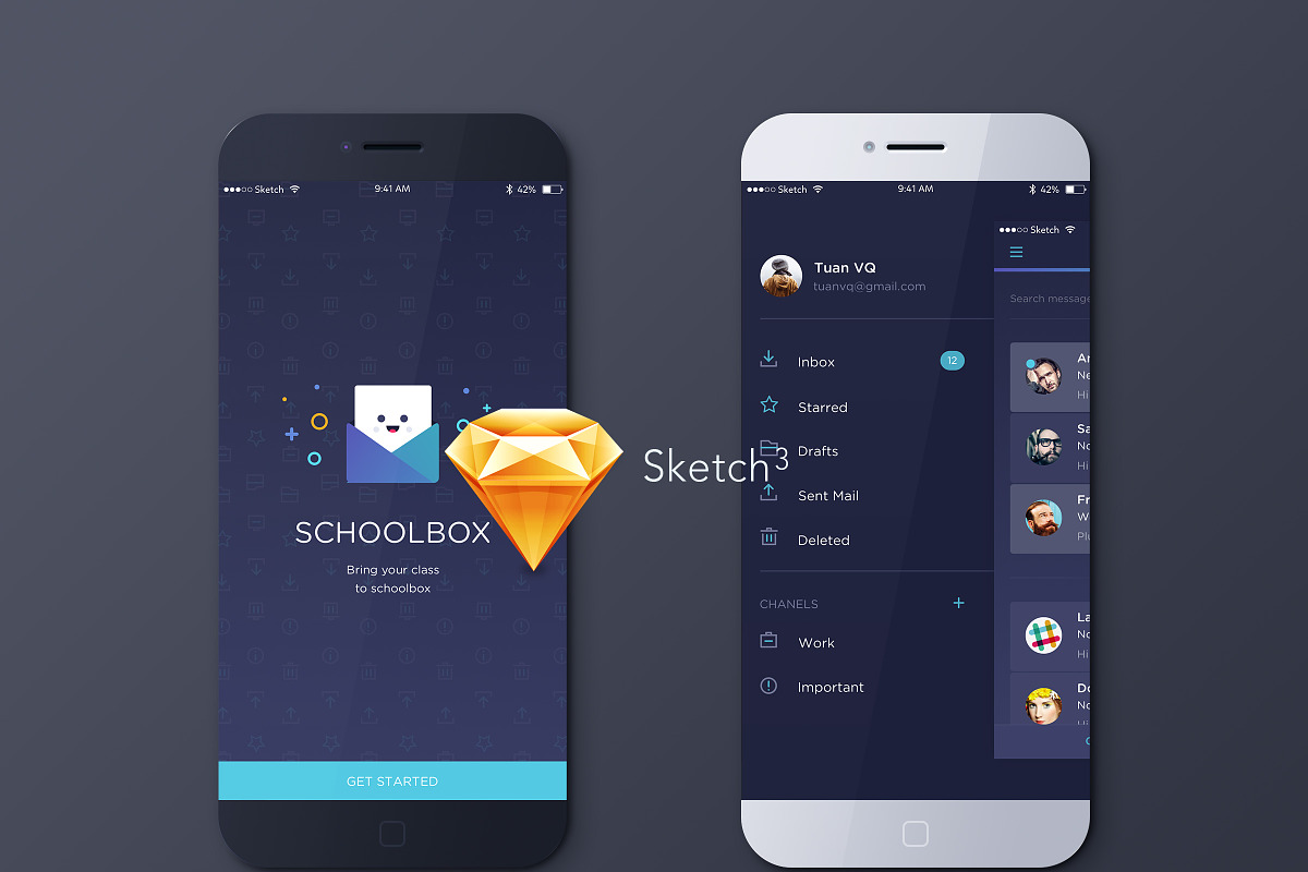 SchoolBox UI Kit - Sketch, an UI Kit Template by iViperious
