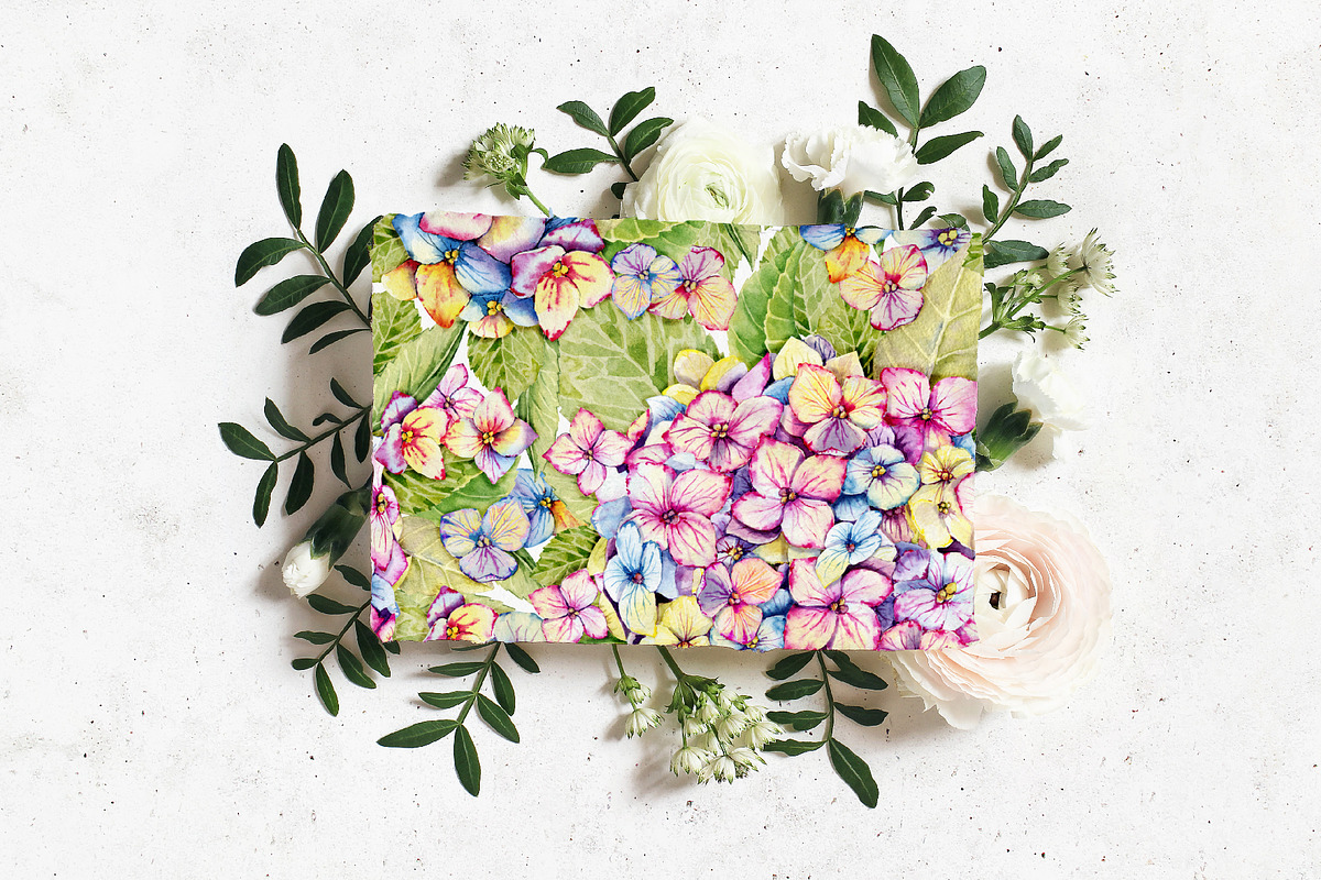 Hydrangea clipart, flower patterns, an Illustration by Artmanata (Photo 16 of 18)
