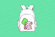 Kawaii Axolotl Summer Walk, a Seasonal Illustration by Palau (Thumbnail 4 of 12)