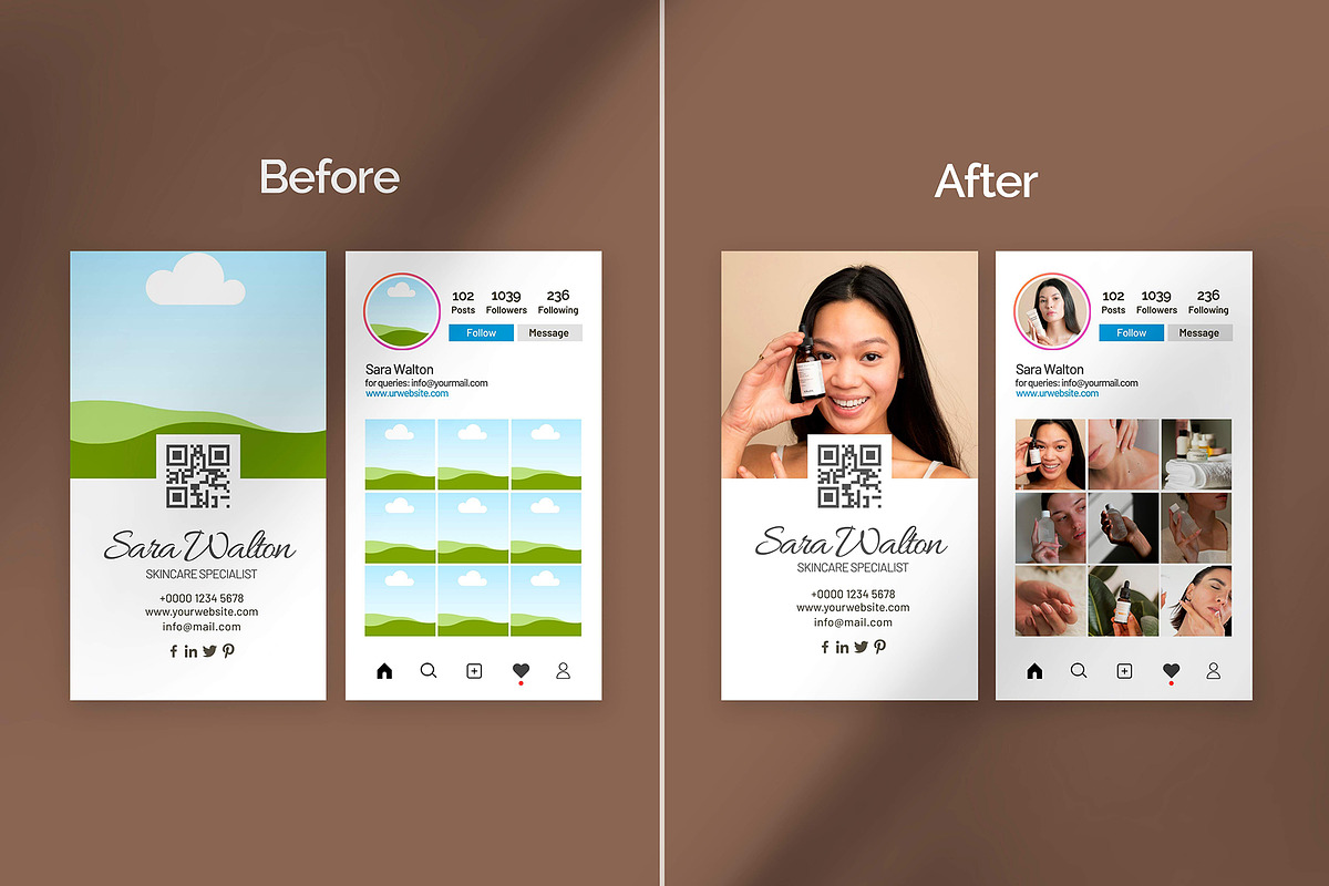 Canva Instagram Business Card, a Business Card Template by Saman Osama (Photo 2 of 7)