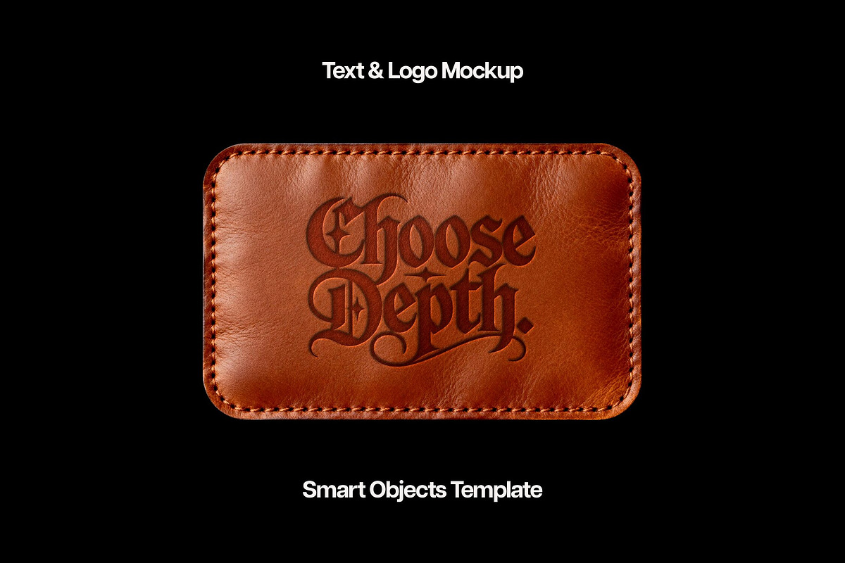 Leather Patch Mockup, a Product Mockup by Design Squad (Photo 1 of 5)