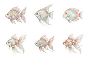 Preppy Glitter Fish PNG, a Transportation Illustration by SinaCreation (Thumbnail 2 of 9)