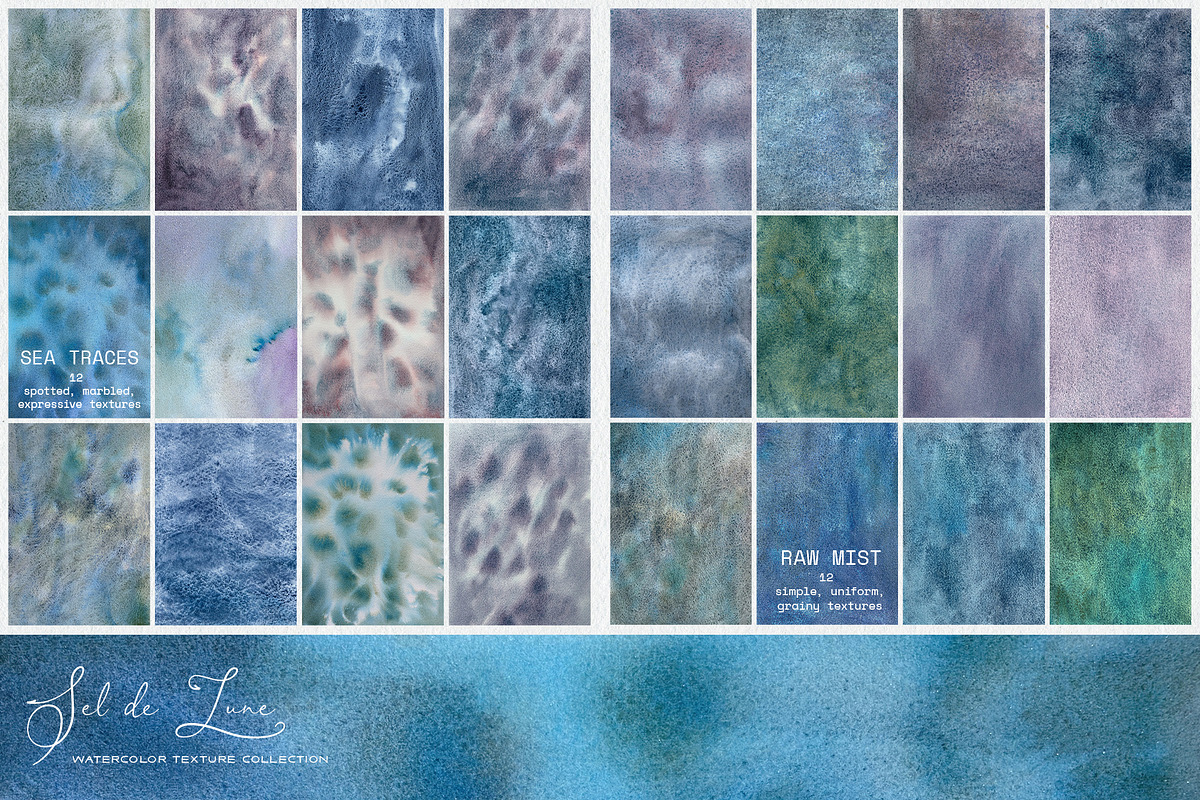 Sel de Lune · 42 Watercolor Textures, a Texture Graphic by alonahaidash (Photo 11 of 13)
