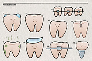 Set of teeth dentistry 15 PNG, a Healthcare Illustration by LOKSKIH (Thumbnail 3 of 4)