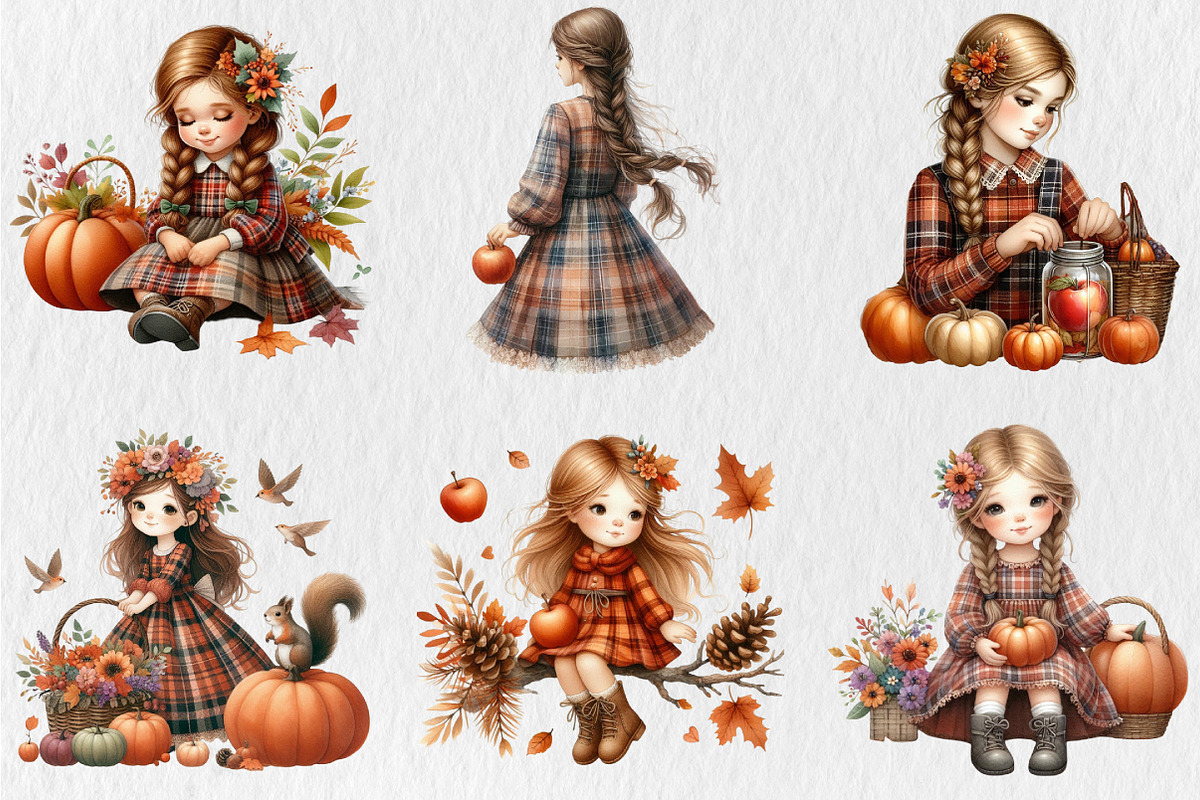 Fall Gnome Clipart Bundle, a Seasonal Illustration by Rose Art (Photo 2 of 3)