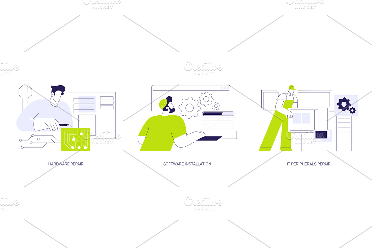System administration isolated, a Technology Illustration by Visual Generation