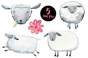 Watercolor Farm Animals Bundle, an Animal Illustration by Bibela (Thumbnail 16 of 16)