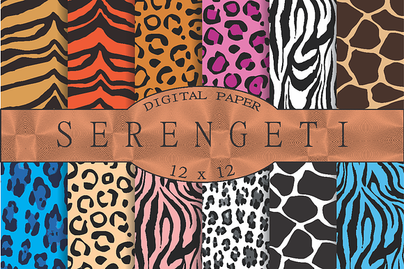 Animal print digital paper preview 2