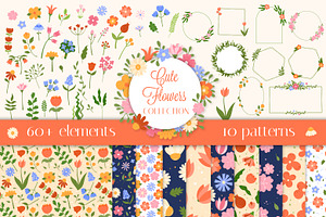 Flowers PNG Clipart Vector Patterns