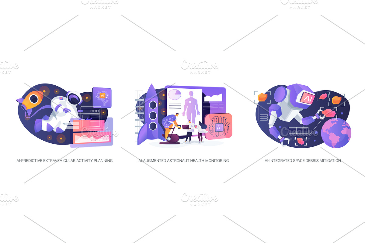 AI Solutions for Space Safety, a Technology Illustration by Visual Generation