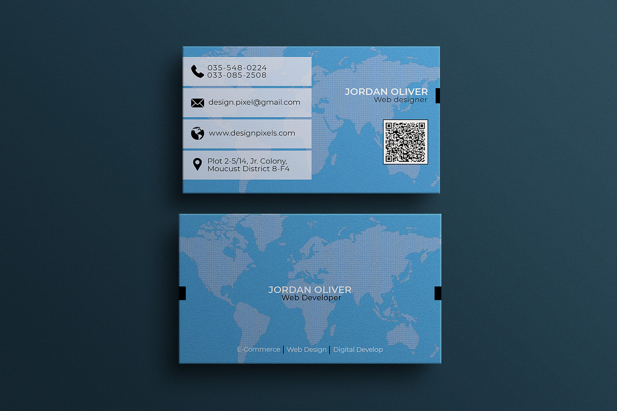 Modern Corporate Business Card, a Business Card Template by Saman Osama (Photo 1 of 4)