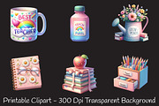 Pastel school clipart Back to school, an Illustration by RobertsArt (Thumbnail 4 of 7)