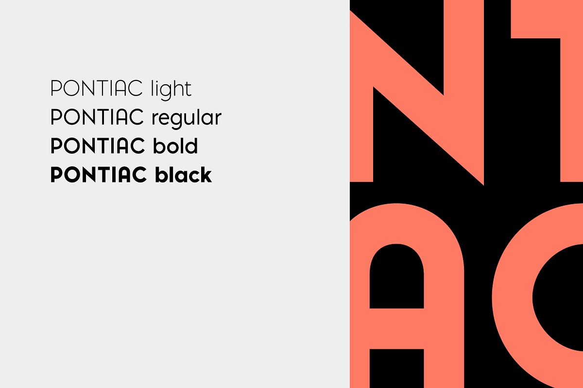 Pontiac Font Collection (Simple set), a Sans Serif Font by S&C Type (Photo 2 of 10)
