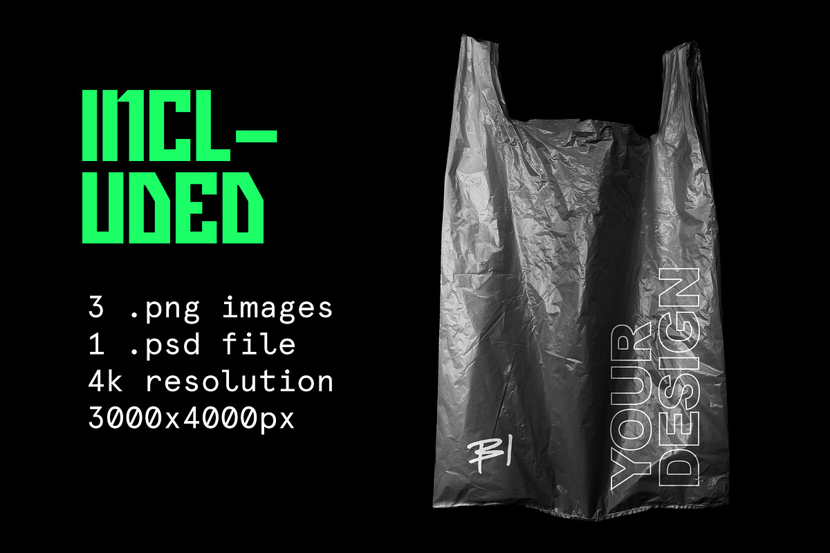 Plastic Shopping Bag Mockup, a Packaging Mockup by Bolderaja1 Studio (Photo 7 of 12)