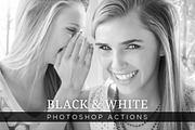 Black & White Photoshop Actions 1, an Action Add-On by ShutterSweets (Thumbnail 1 of 5)