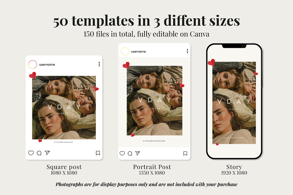 Love Social Media Templates CANVA, a Templates & Theme by Paper Flowers Studio (Photo 5 of 6)