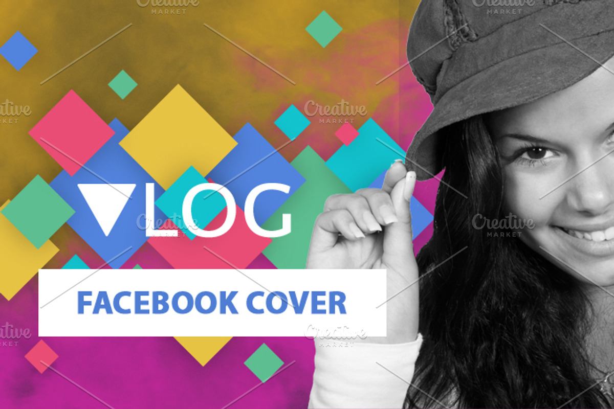 Vlog hero facebook cover template, a Social Media Template by NeptuneDesign (Photo 4 of 4)
