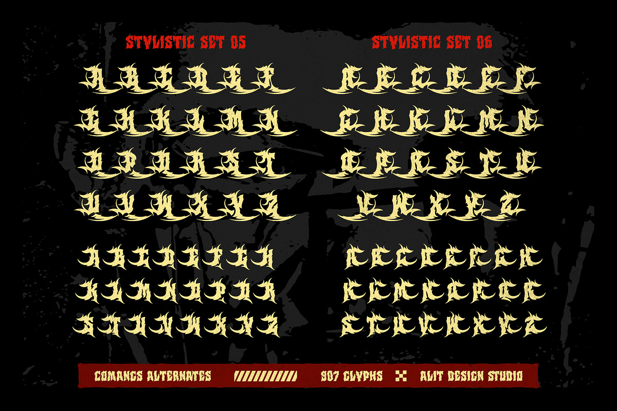 Comangs Typeface, a Blackletter Font by alit design (Photo 12 of 20)