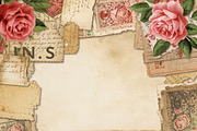 Romantic Rose Junk Journal Paper, a Background Graphic by Printable Treasure (Thumbnail 2 of 4)