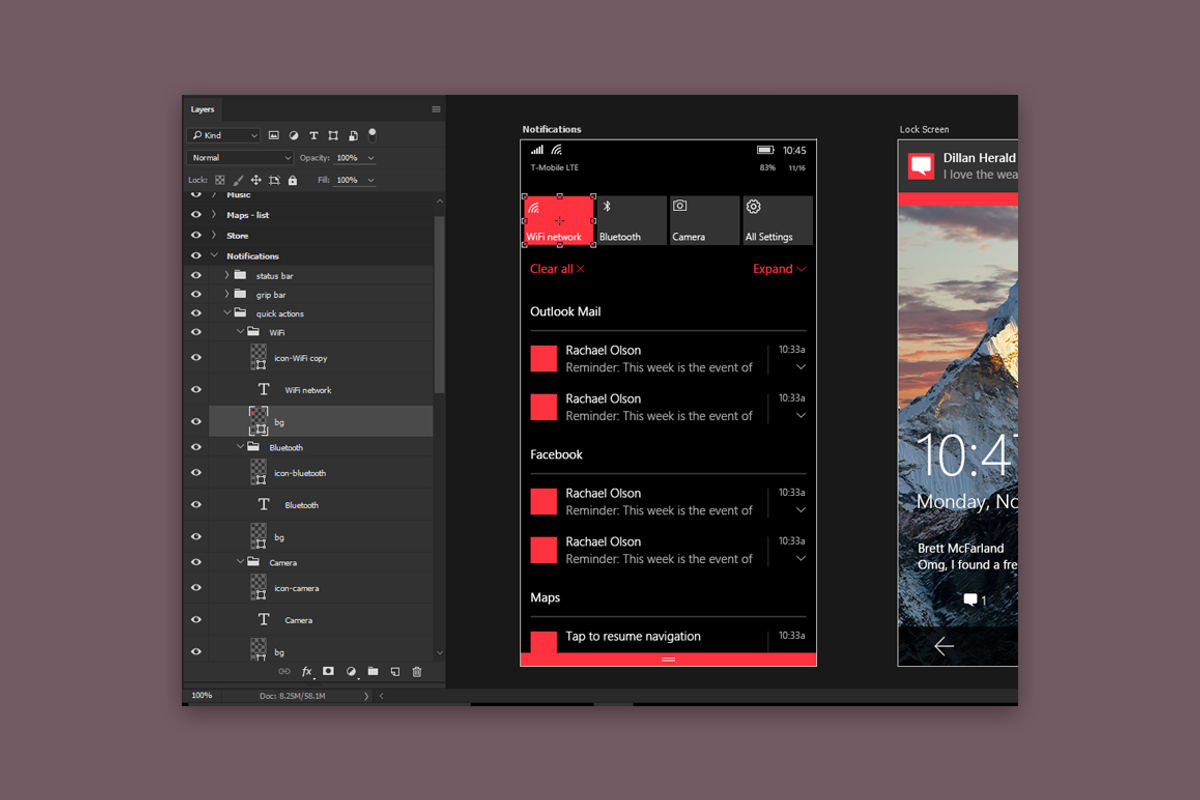 Windows 10 Mobile UI Kit - Photoshop, an UI Kit Template by Isaac N.C. (Photo 1 of 4)