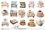 100 afternoon tea clip art, a Food Illustration by Poppy Lane Studio (Thumbnail 7 of 13)