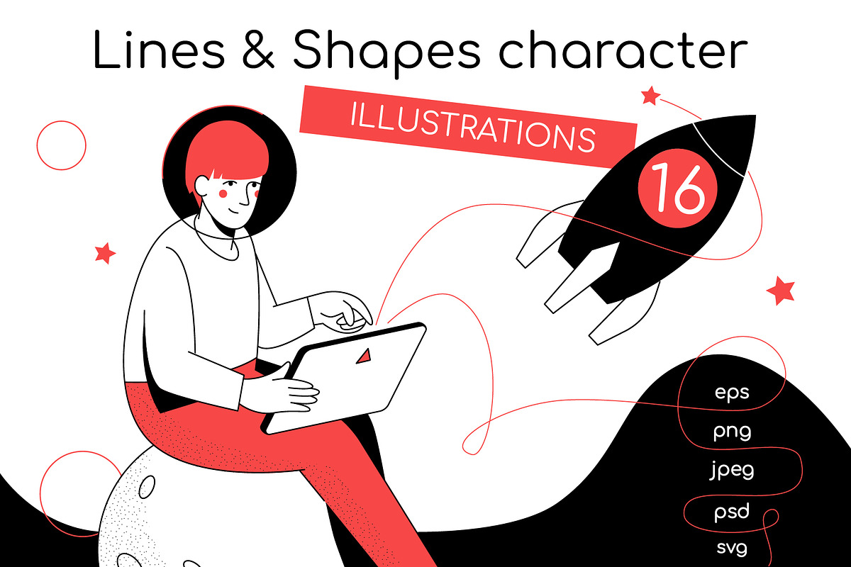 Lines & Shapes Illustrations, an iPhone Mockup by Boyko Pictures (Photo 1 of 12)