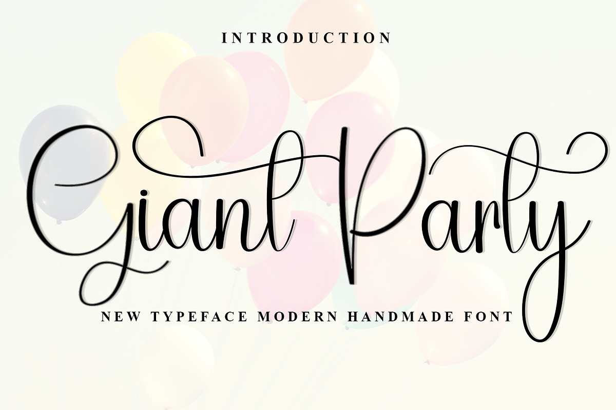 Giant Party, a Sans Serif Font by InermediaSTUDIO (Photo 1 of 8)