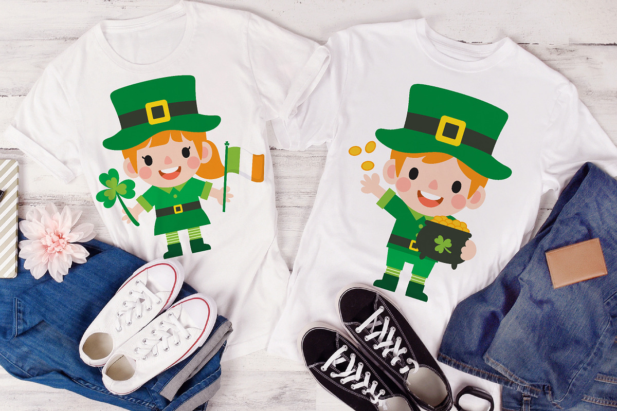 Happy Saint Patrick's Day Clipart, a Person Illustration by Noey smiley (Photo 6 of 10)