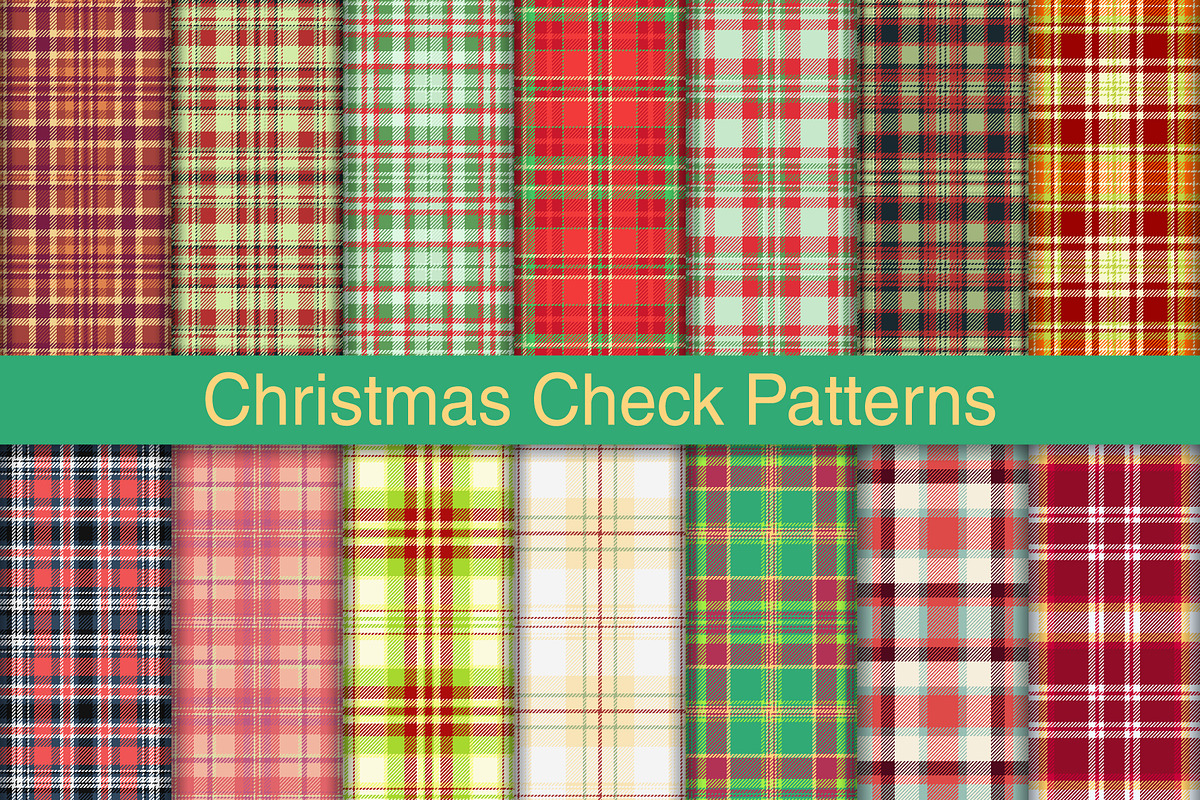 #140 Christmas Check Patterns, a Pattern Graphic by Plaid4You (Photo 1 of 5)