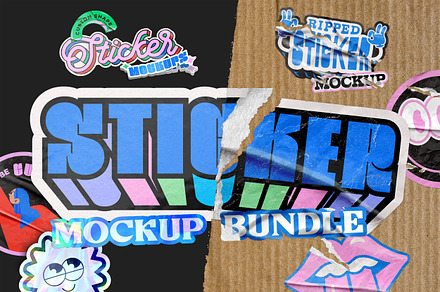 Sticker Mockup Combo, a Product Mockup by mockstar