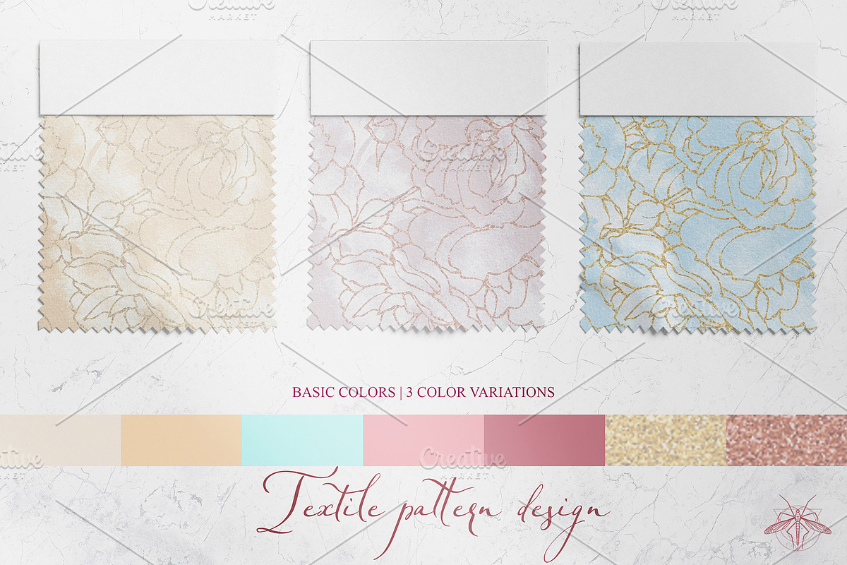 Misty Rose | Vector patterns, a Pattern Graphic by Tanya Vollar (Photo 2 of 10)