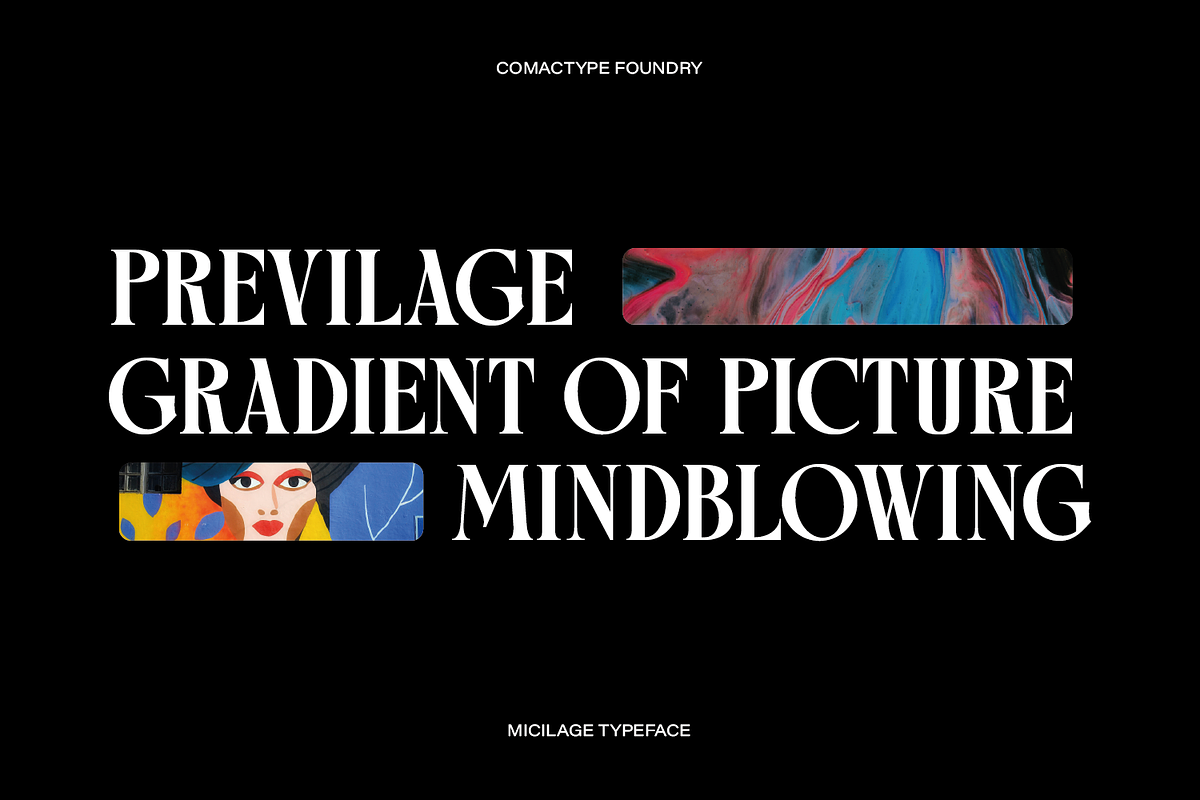 Micilage - Serif Display Typeface, a Serif Font by Comactype Foundry (Photo 11 of 20)