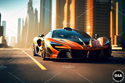Supercar in the City Illustration, a Wallpaper Graphic by Other Side Art (Thumbnail 6 of 8)