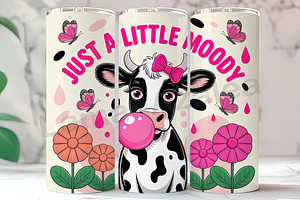 Moody Cow Country 20oz Tumbler Wrap, an Arts & Entertainment Photo by LamanAzalea