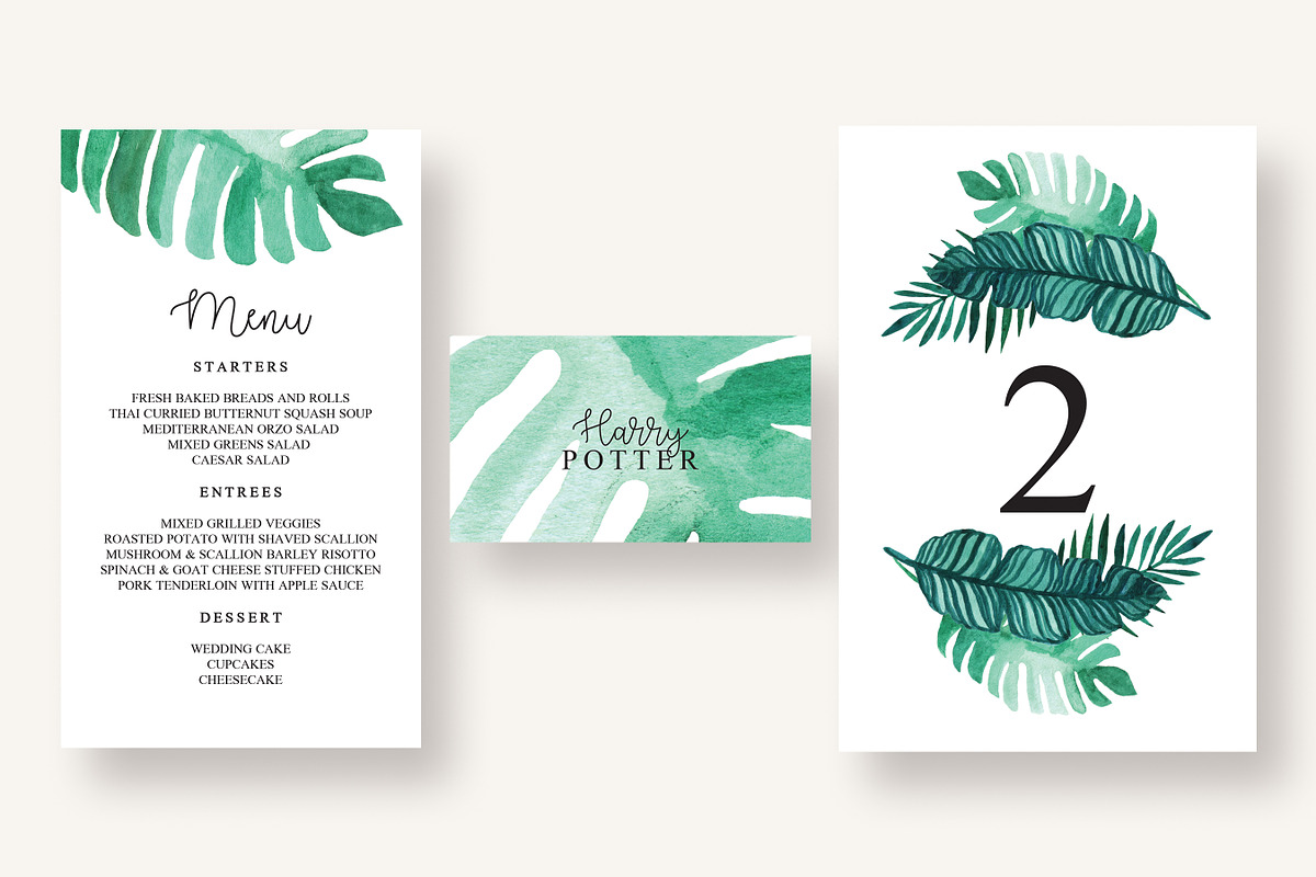 Tropical Leaves Invitation Suite, an Invitation Template by Knotted Design (Photo 6 of 6)