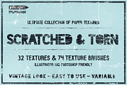 Scratched & Torn paper textures, a Texture Graphic by Guerillacraft (Thumbnail 1 of 5)