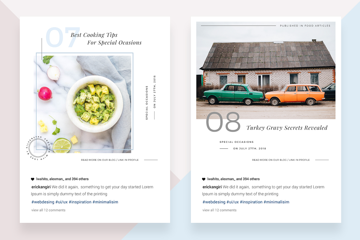 CANVA Food & Travel Instagram Posts, a Social Media Template by SilverStag Type Foundry (Photo 5 of 6)