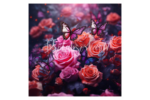 Roses And Butterflies Backgrounds