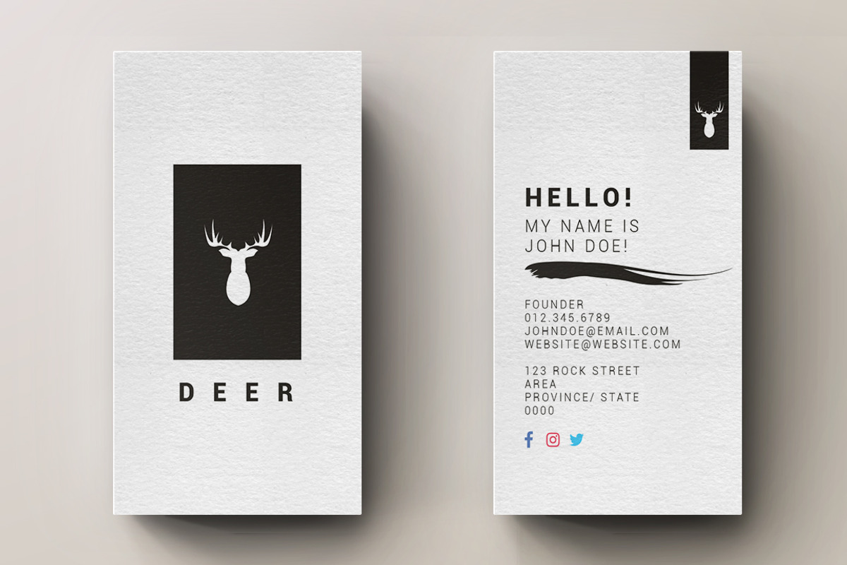 Minimal Business Card with Logo, a Business Card Template by SEAM Agency
