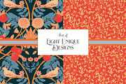 Orange Blue Morris Repeat Pattern, a Pattern Graphic by RachelStudio (Thumbnail 2 of 5)