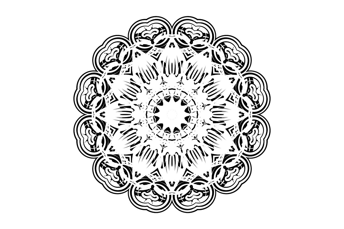 Black and White Mandala Patterns Set, a Decorative Illustration by NJ Himel (Photo 38 of 101)