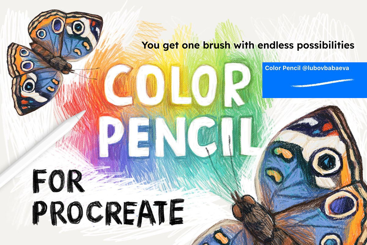 Colored Pencil Procreate Brush, a Brush Add-On by ARTMIRU (Photo 1 of 3)
