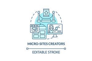 Micro sites creators turquoise, an Icon by IMG Visuals